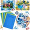 232 Pieces Summer Ocean Beach DIY 5'' x 7'' Picture Frame Craft Kit 32 Summer Under The Sea Felt Photo Frames and 200 Foam Stickers for Holiday Game Activities(Ocean,Cool Color)